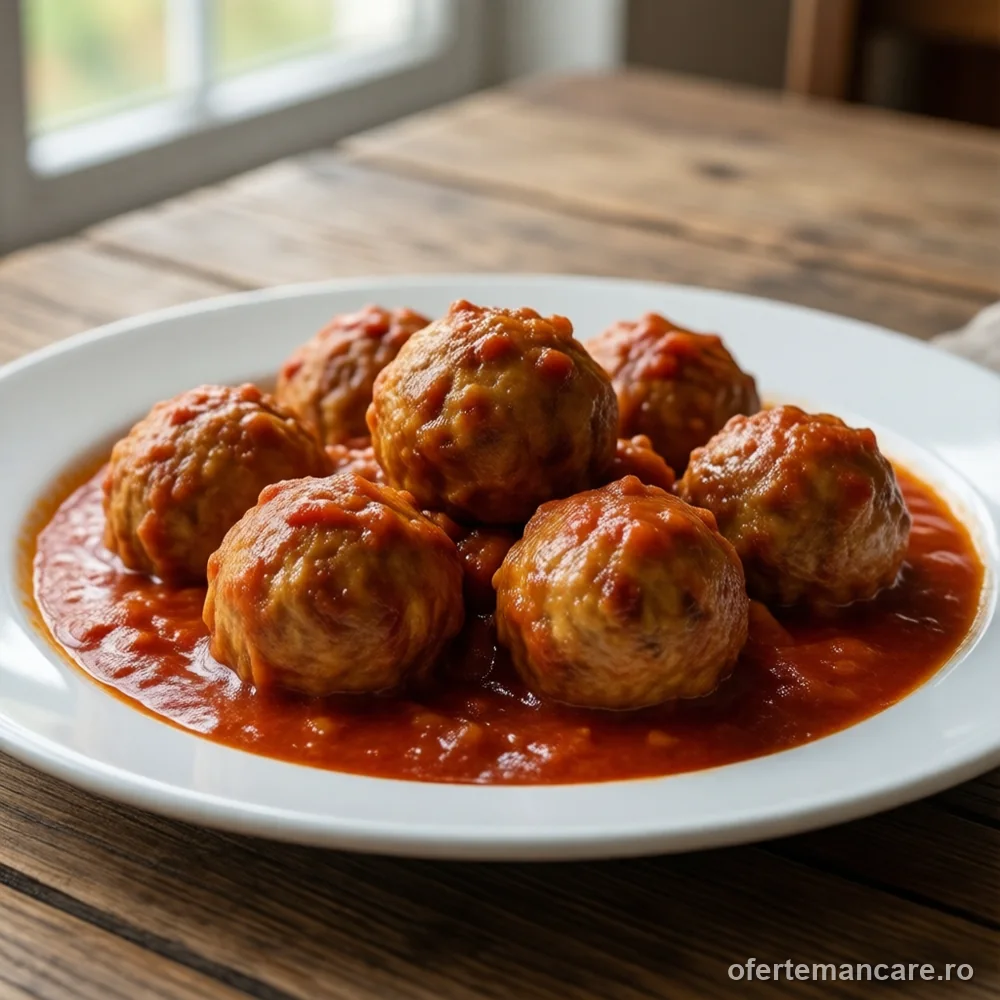 Chiftele din piept de pui cu sos de roșii, 1,8 kg — mâncare gătită, livrare în București