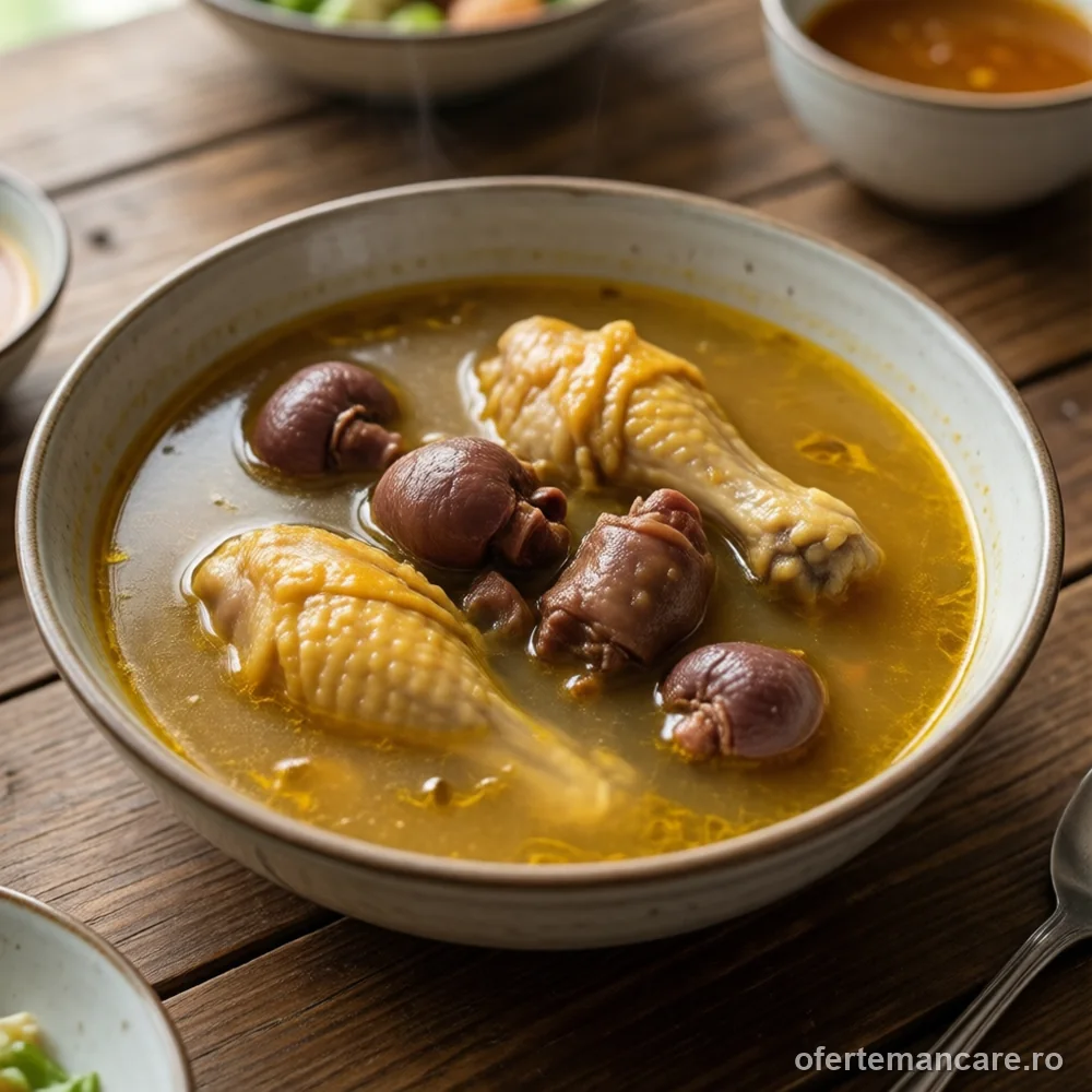 Ciorbă de potroace de pui, 2,4 kg — mâncare gătită, livrare în București