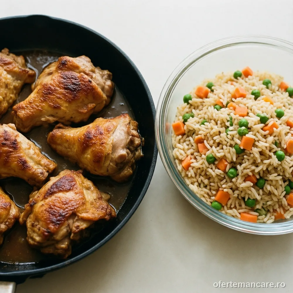 Meniu: friptură de curcan și risotto cu legume — mâncare gătită, livrare în București