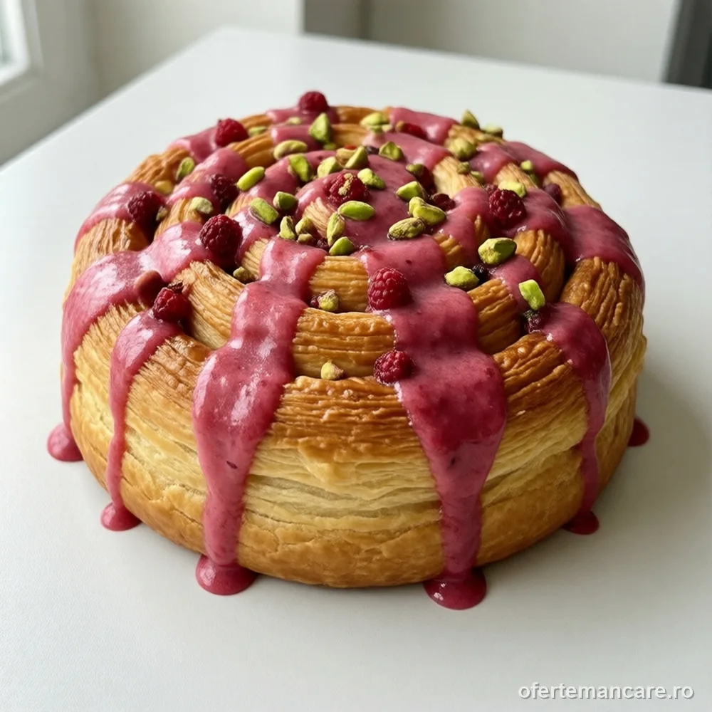 New York Rolls cu fistic și zmeură, 140 g — mâncare gătită, livrare în București