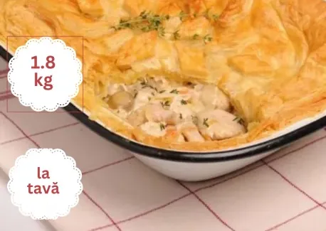 Plăcintă cu ciuperci, 1,8 kg — mâncare gătită, livrare în București